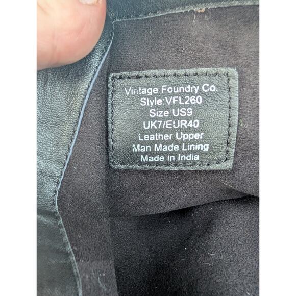 Vintage Foundry Co Womens Maisie Tall Suede Wedge Boots 9 Black Slouch Soft Luxe - Picture 8 of 11